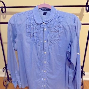 GAP VINTAGE TUXEDO BLOUSE/ SHIRT SZ 12